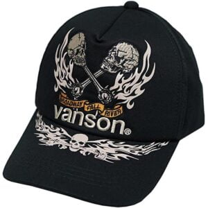 -開關倉庫-日本 VANSON 黑色通風網眼電繡卡車帽 NVCP-2206