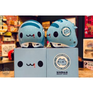 NIKKO 3/4 半罩式 BIG FACE 藍色 貓貓蟲 咖波 聯名款 安全帽