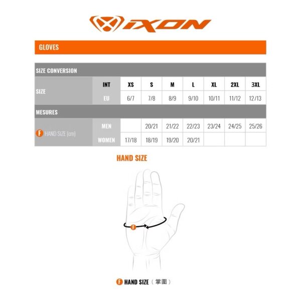 IXON HURRICANE 2 夏季 網布防摔手套：圖片 7
