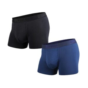 加拿大  BN3TH   3D立體囊袋 內褲 經典短版兩件組-瞬黑x海軍藍