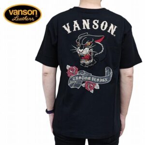日本 VANSON 短袖 黑豹 玫瑰 Black Panther Rose NVST-2307