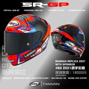 Suomy SR-GP #63 選手 彩繪 2021 冠軍帽 全罩式 安全帽