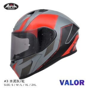 AIROH VALOR #3 水泥灰/紅 彩繪 多色 全罩安全帽 街頭風格