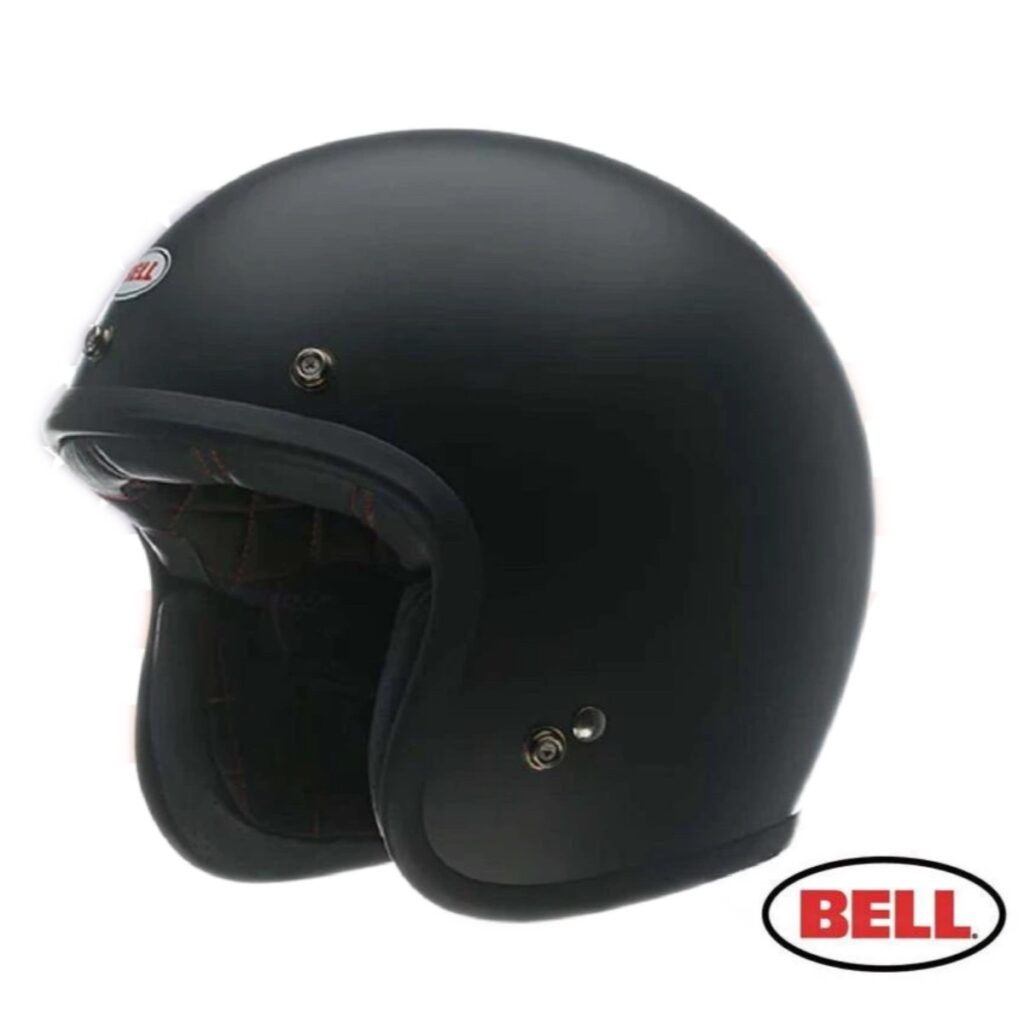 BELL Custom 500 Motorradhelm – Matt Schwarz, Größe S, Fiberglas-Schale, 5 Jahre Garantie