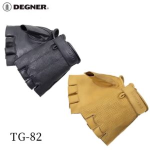 DEGNER 騎士手套 TG-82MH 夏季 打孔 半指手套 黑色 皮革 哈雷 檔車 牛皮 TG82MH
