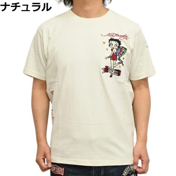 日本 VANSON×ED HARDY×BETTY BOOP 聯名 花蝴蝶 短袖 短T BED-2504 兩色：圖片 5