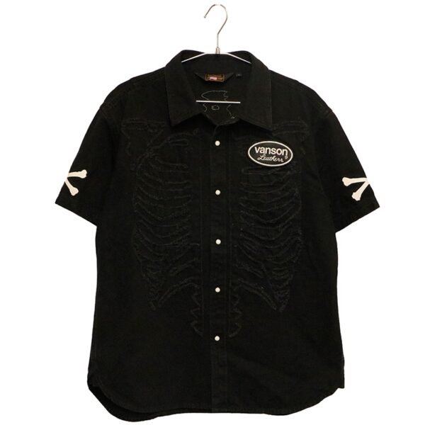 日本 VANSON Premium Line 單寧 短袖襯衫 NVSS-2505 兩色：圖片 2