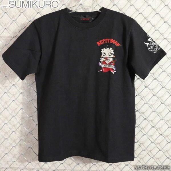 日本 VANSON×ED HARDY×BETTY BOOP 聯名 STAYTRUE 短袖 短T BED-2503 黑白 兩色：圖片 3